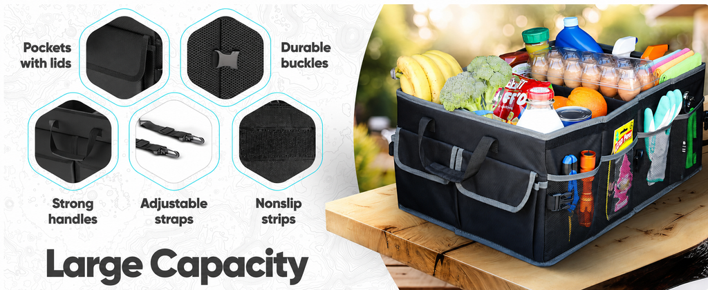 Collapsible Car Trunk Organizer