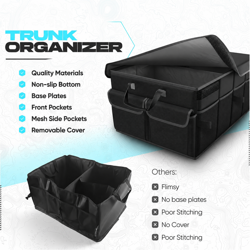 Collapsible Car Trunk Organizer