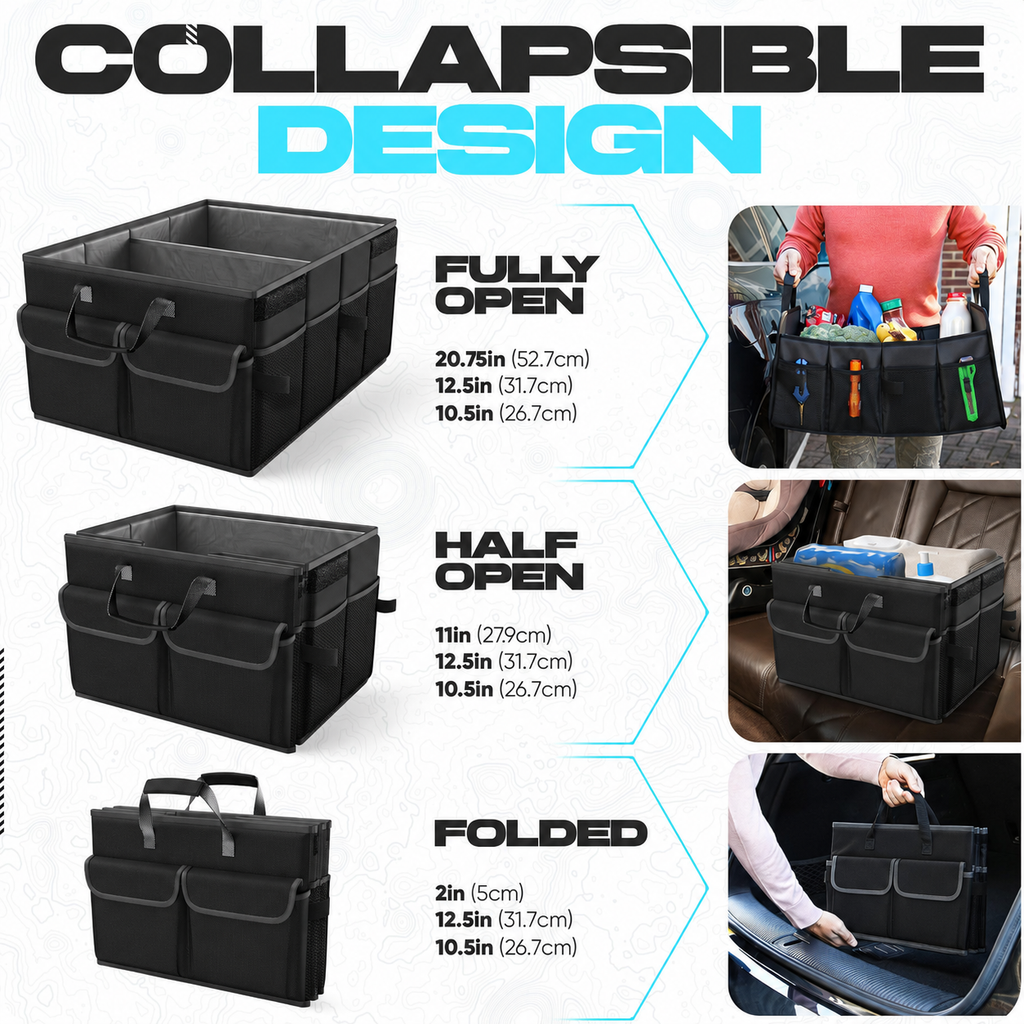 Collapsible Car Trunk Organizer
