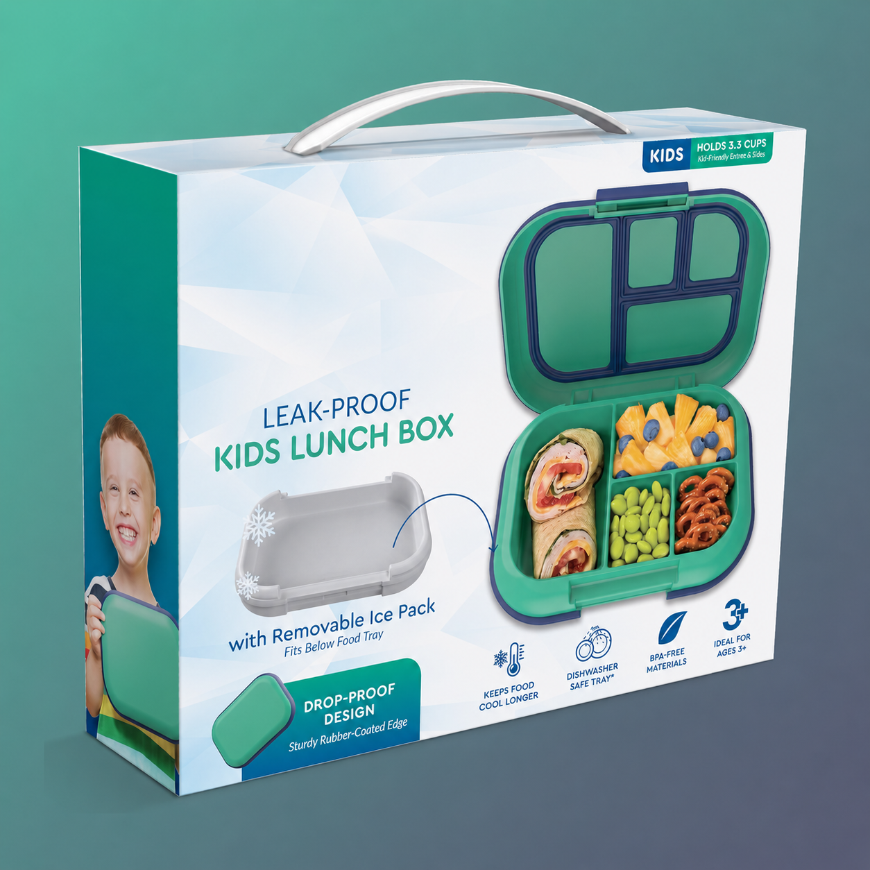 Kids’ Chill Bento Lunch Box with Removable Ice Pack
